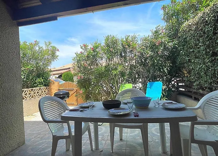 Maison Studio Mezzanine avec Terrasse, Parking Privé et Plagette à Proximité - 4 Couchages, Gruissan - FR-1-229-849