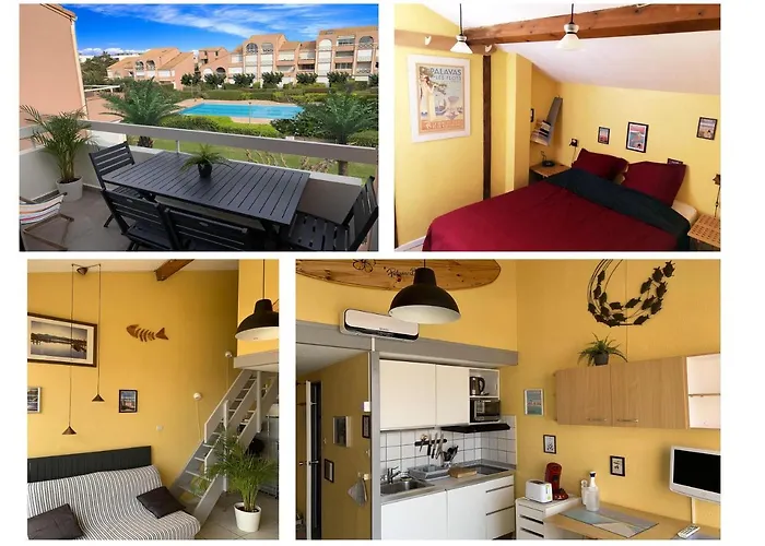 Appt T2, Piscine, la Plage à 130m! Parking privé clos, Lave-linge, Lave-vaisselle, Draps, Linge et Ménage inclus! Palavas-les-Flots