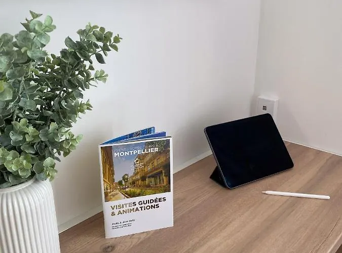 Chambre climatisée lit double dans villa - Proche Centre Tramway Montpellier
