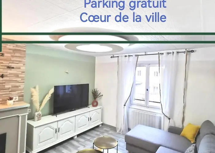 Rodez centre ville, Parking public gratuit, Petit dej supplément acceptant les animaux