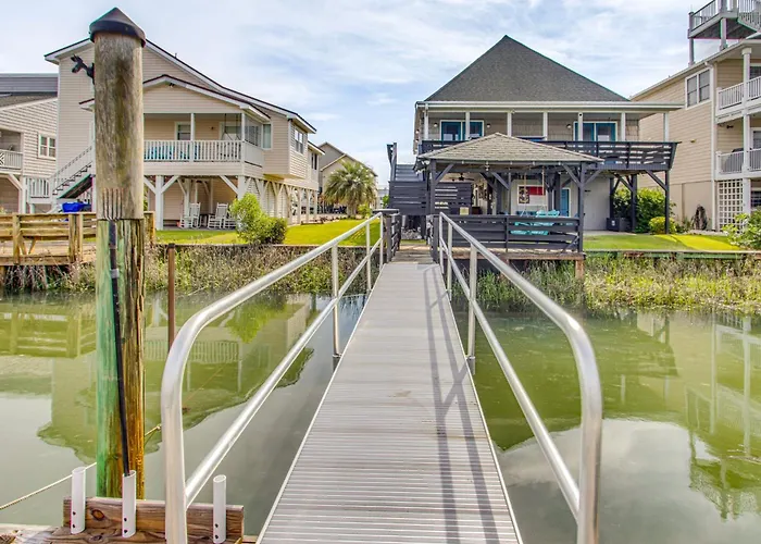 Gorgeous Oib Escape W/ Dock & Canal View! Ocean Isle Beach