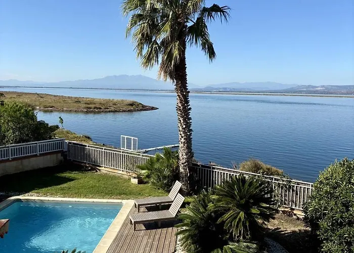 Villa piscine privée superbe Vue Etang Leucate 8JBART580 avec Piscine