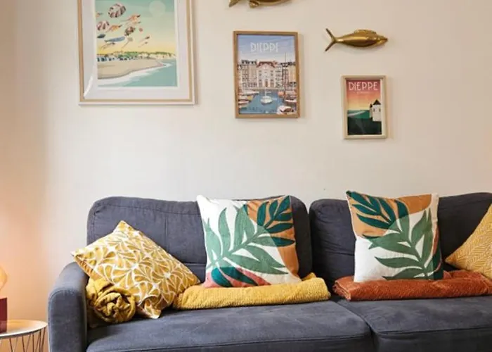 Les balcons de Dieppe - appartement 1ER étage - certifié 3 étoiles au cœur de la rue piétonne
